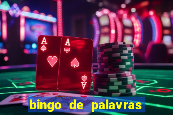 bingo de palavras 3 ano